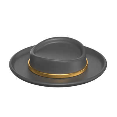 Men Round Hat 3D Icon Model 3D Graphic