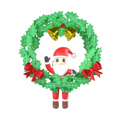 Santa In Wreath 3d model--7333a6ac-2bb2-4654-88f9-aa3067bd4114