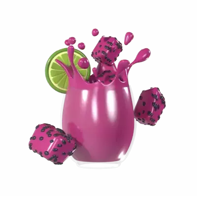 Dragon Fruit Soda 3D Graphic