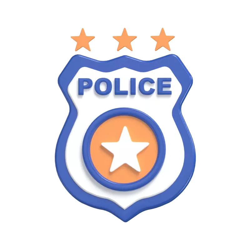 Police Badge 3D Graphic