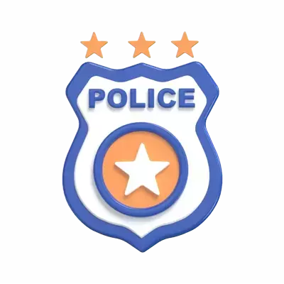 Police Badge 3D Graphic