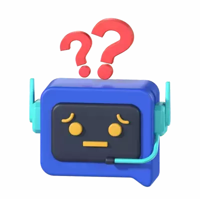Confuse Chatbot 3D Graphic