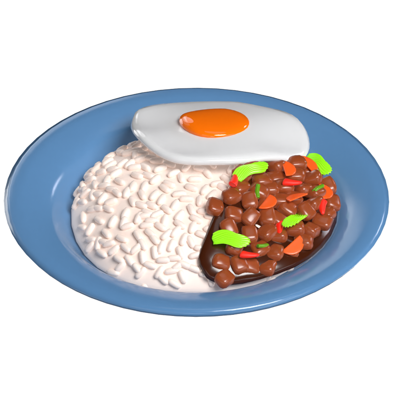 3Dパックラパオ タイ料理の傑作 3D Graphic