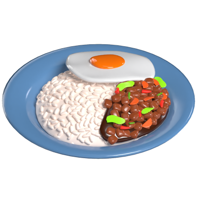3D Pad Kra Pao Thai Culinary Masterpiece 3D Graphic