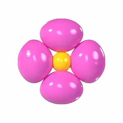 Flower Balloon 3D Graphic