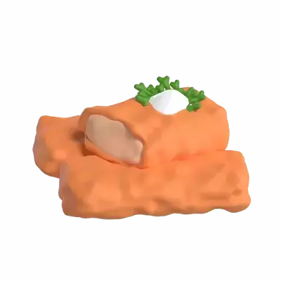 Fish Nugget 3D Graphic