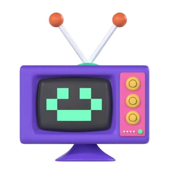 古いテレビ 3D Graphic