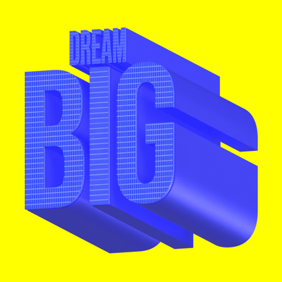 Dream Big Quote 3D Template