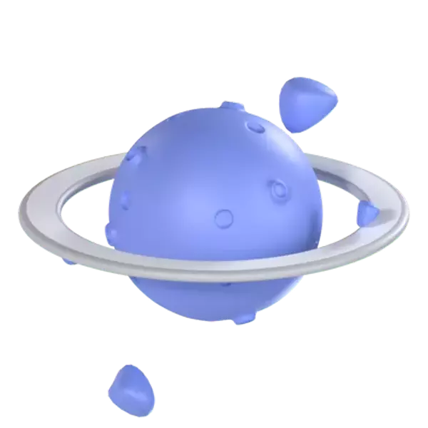 Saturn Planet 3D Graphic