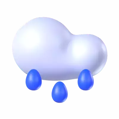 Drizzle Weather 3D Graphic