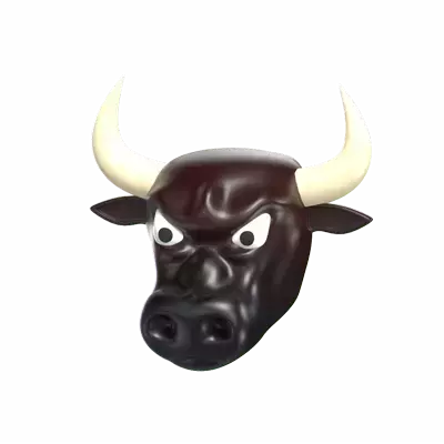 Bull Head 3D Icon Model To Represent The Bullfight 3D Graphic