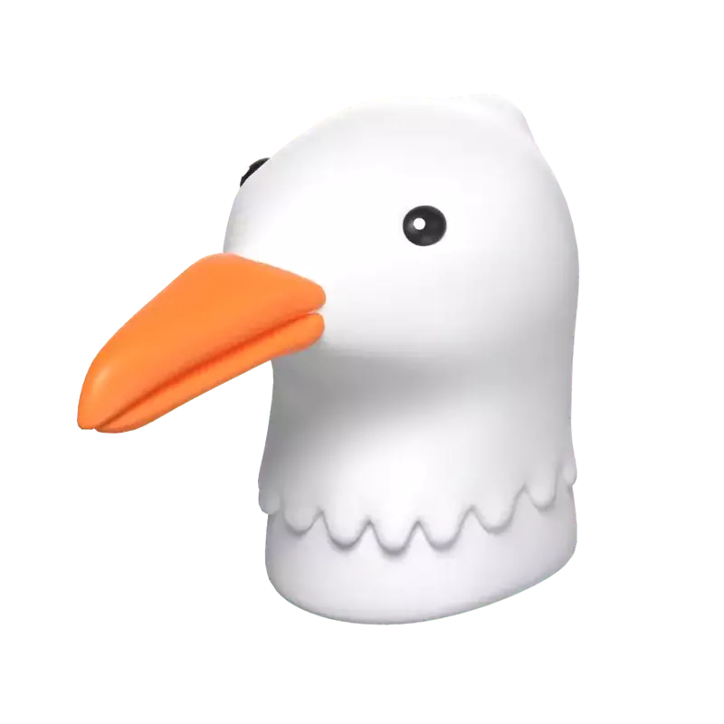 Ivory Gull 3D Graphic