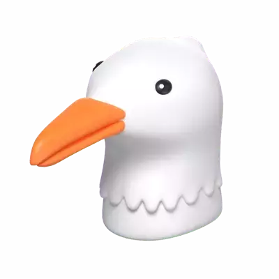 Ivory Gull 3D Graphic