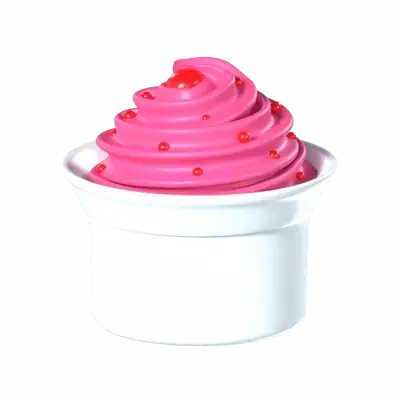 Ice Cream Cup 3D Graphic