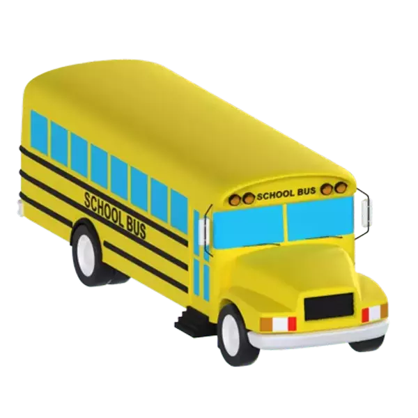 School Bus 3D Graphic