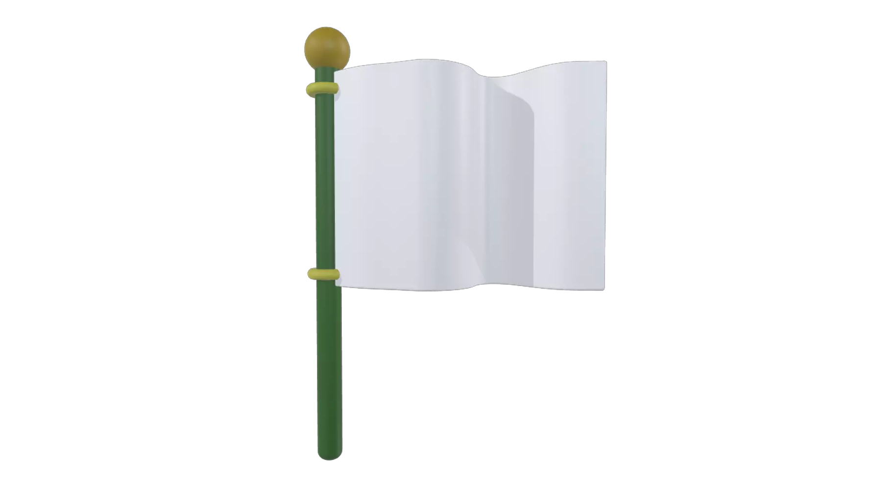 White Flag 3D Graphic