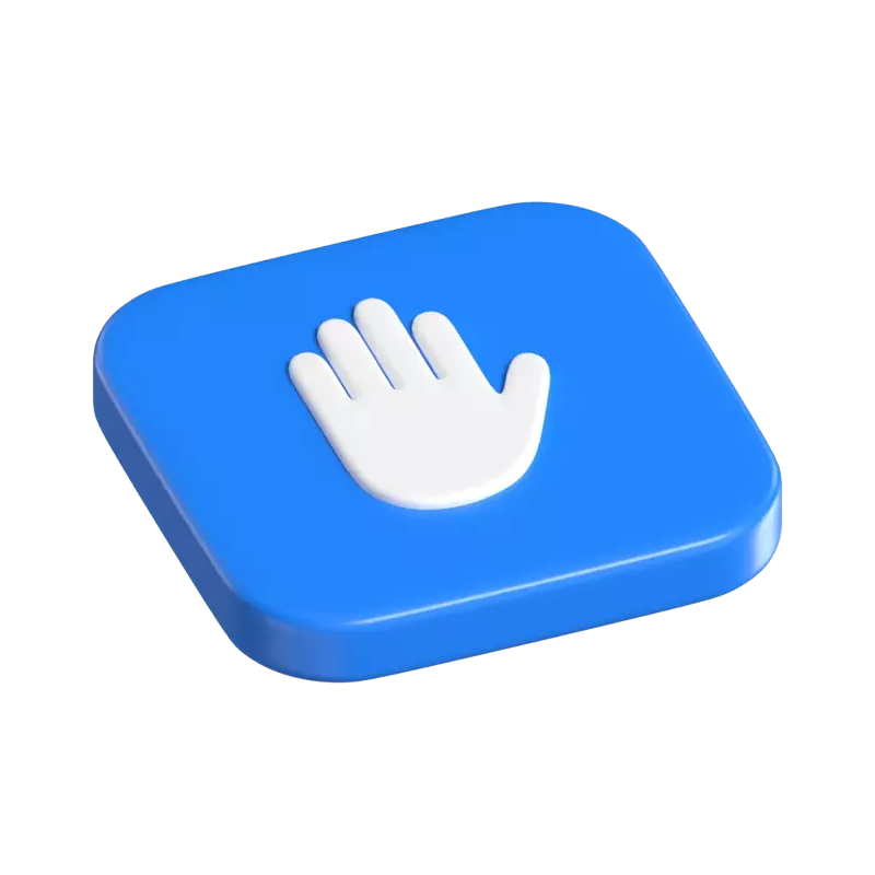 iOS Privacy & Segurity 3D Icon Button 3D Graphic