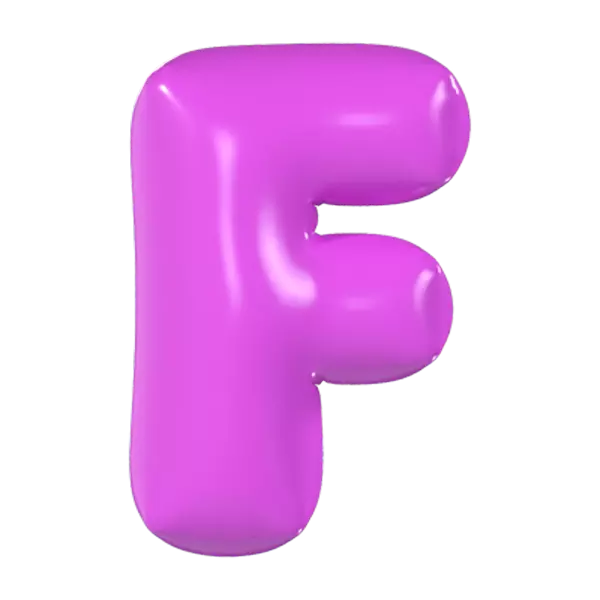 Letter F 3D Graphic