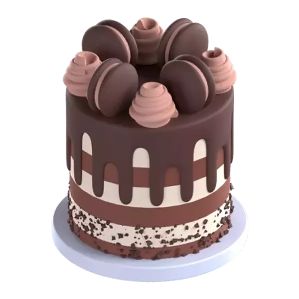 Chocolate Cake 3D Graphic