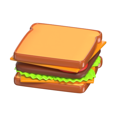 3D Sandwich Culinary Fusion 3D Graphic