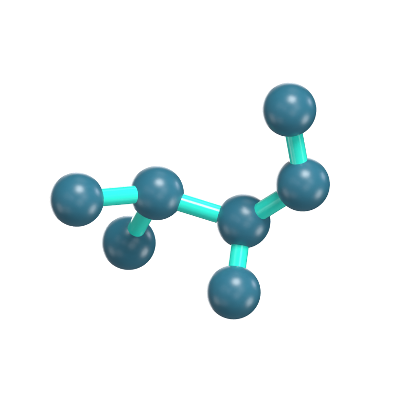 Molecule 3D Icon Model For Science