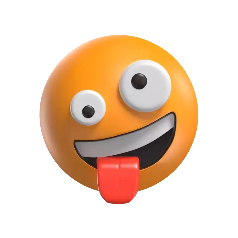 Zany Face With Tongue 3D Model 3D Graphic