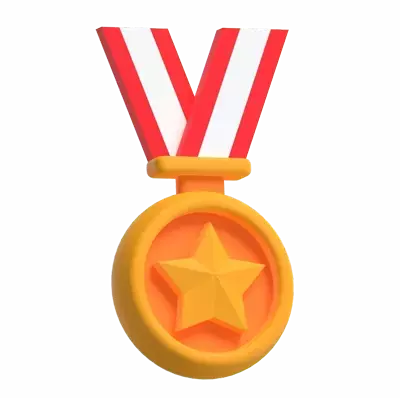 Star Medal 3D Graphic
