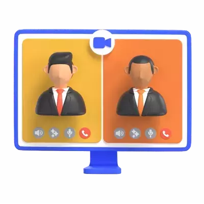 Online Meeting 3D Graphic