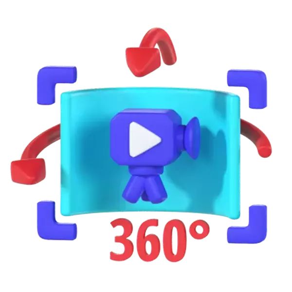 360 Video 3D Graphic
