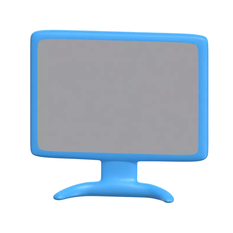 3D Screen Monitor Model For Desktop Computer 3D Graphic