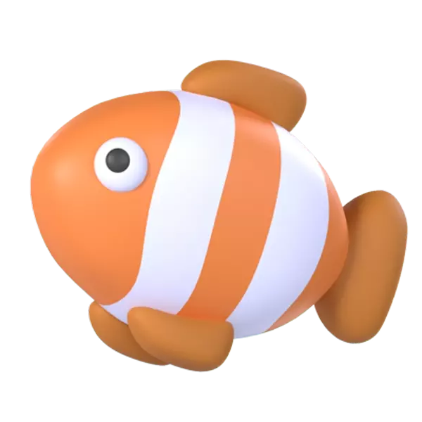 Clown Fish 3D Graphic