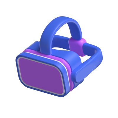 VR Box With Head Strap 3D Icon 3D Graphic