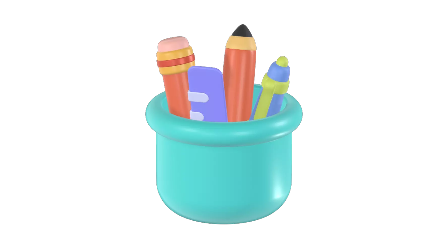 Pencil Pot 3D Graphic