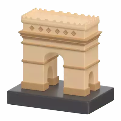 Arc de Triomphe 3D Graphic