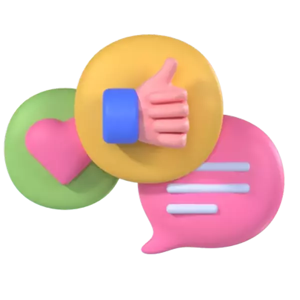 Thumbs Up 3D Graphic