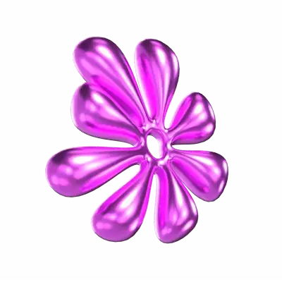 Fall Flowers Shape 3D Graphic