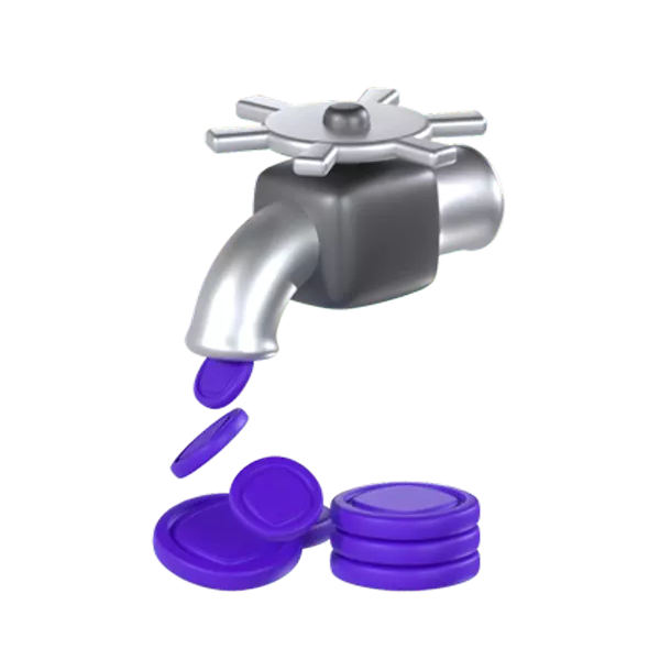 Coin Faucet 3D Graphic