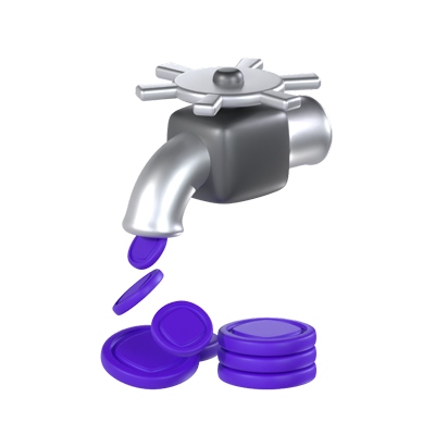 Coin Faucet 3D Graphic