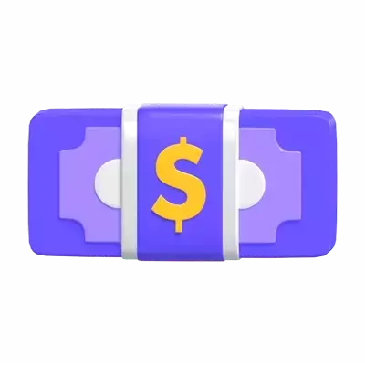 Banknote Bundles 3D Graphic