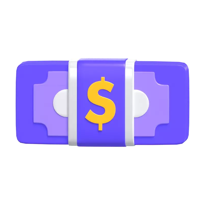 Banknote Bundles 3D Graphic