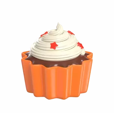 Chocolate Cupcake 3D Graphic