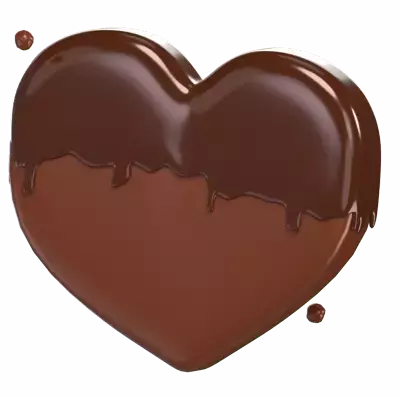 Chocolate Heart 3D Graphic