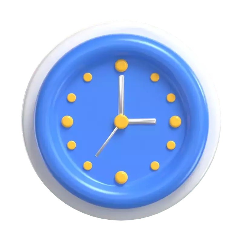 Wall Clock 3D Graphic