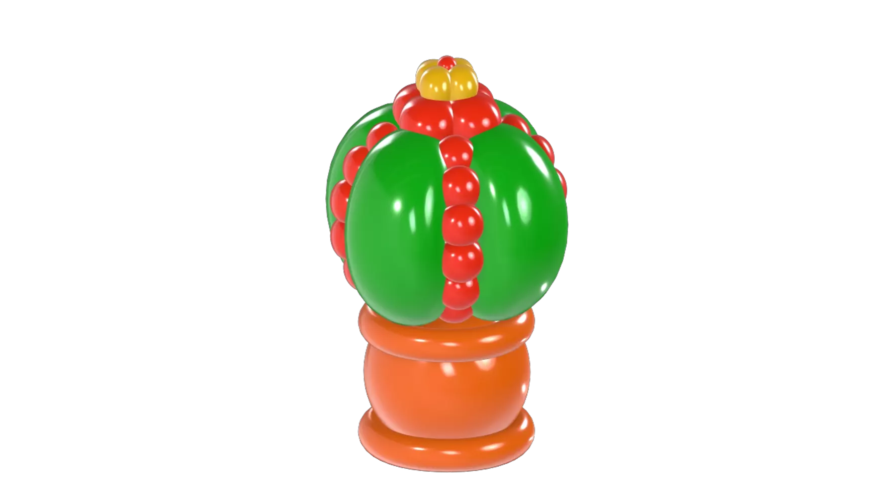 Cactus Balloon 3D Graphic
