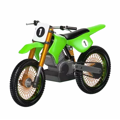 3D Off Road Motorcycle Trailer Model Adventure Transport 3D Graphic
