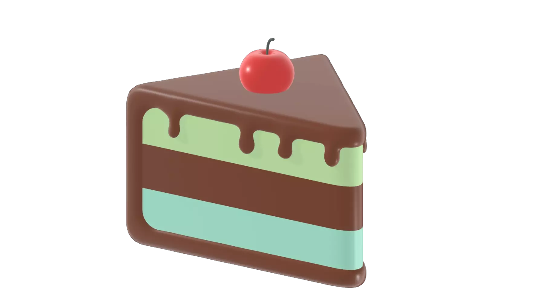 Slice of Cake 3D Graphic