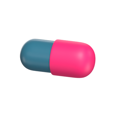 Pill 3D Icon Model For Science 3D Graphic