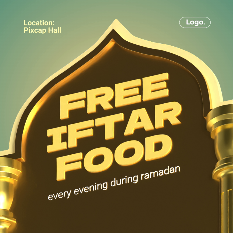 Free Iftar Food Instagram Post During Ramadan 3D Template
