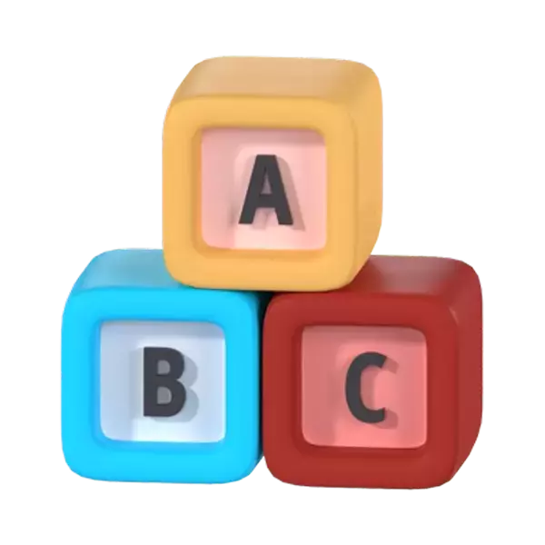 Alphabet Block 3D Graphic