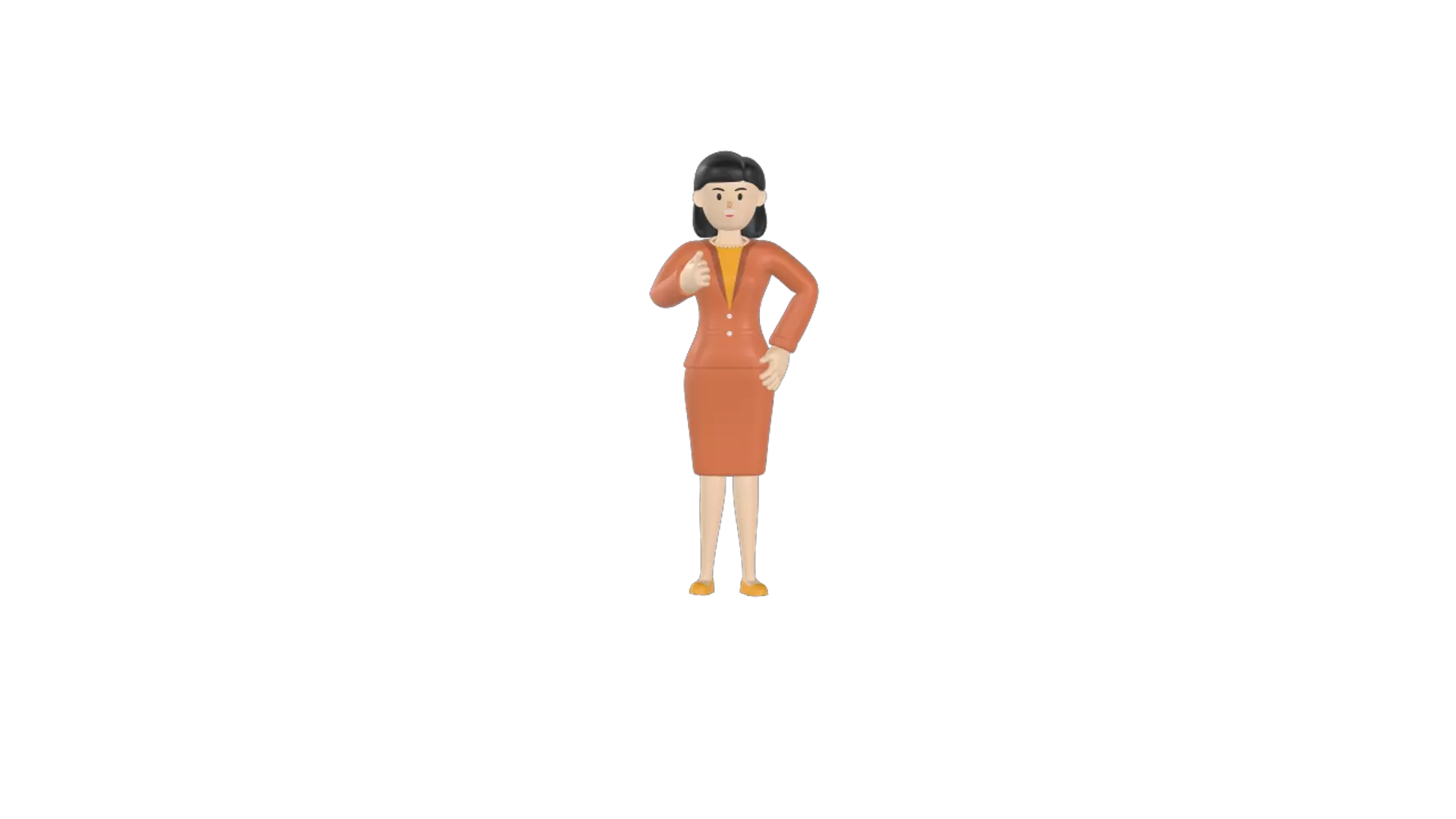 Business Woman Like 3D Graphic